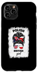 iPhone 11 Pro Half Britain And Polish British UK Poland Flag Girl Women Case