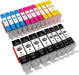 Lot De 20 Cartouches D'Encre Xl Compatibles Canon Pixma Ts 5050 5051 5053 5055 6050 6051 6052 8050 8051 8052 8053 9050 9055/Canon Pixma Mg5700 Mg5750 Mg5751 Mg5752 Mg5753 Mg6800 Mg6850 Mg685[Q1152]