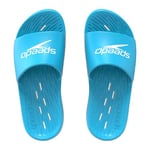 Speedo Junior Slides | Pool Sliders | Kids Footwear, Blue, 2 UK