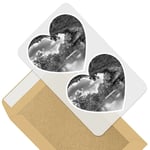 2 x Heart Stickers 7.5 cm - BW - Hamilton Pool Sinkhole Texas USA  #37083