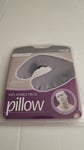 DESIGN GO Inflatable Travel Personal Neck Pillow Ultimate Travel Comfort - GREY