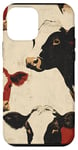 Coque pour iPhone 12 mini Décoration rustique de vache de ferme – Silhouette de ranch occidental