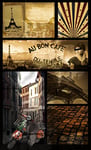 Poster tenture murale XL déco AU BON CAFE 150 x 240 cm | Décors muraux Qualité HD Scenolia