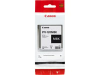 Canon Pfi-120 Mbk - 130 Ml - Mattsvart - Original - Bläcktank - För Imageprograf Gp-200, Gp-300, Tm-200, Tm-205, Tm-300, Tm-305