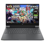 HP Victus 16" Gaming Laptop, AMD Ryzen 5-7640HS, 16 GB RAM, 512 GB SSD, NVIDIA GeForce RTX 3050 Graphics, FHD IPS Display, 144Hz, Up to 9 hrs battery, Win 11, Mica Silver, 16-s0000sa