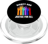 Dignity And Justice For All Human Rights Raised Hands PopSockets PopGrip for MagSafe