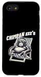 Coque pour iPhone SE (2020) / 7 / 8 Jeu de mots drôle de singe chimpanzé « Chimpan-zzz »