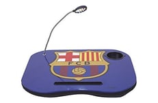 DRW Plateau Ordinateur Football Club rembourré avec lumière, FC Barcelone, 48 x 38 cm