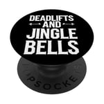 Funny Deadlifts and Jingle Bells Santa Claus Gym Fitness Pun PopSockets Adhesive PopGrip