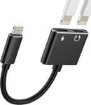 Adaptateur Lightning Vers Jack Audio 2En1 Chargeur Écouteurs Connecteur Câble Pour Iphone 14 13 12 11 Pro Pour Apple Pour Ipad Air Musique Casques Accessoires Double Prise Voiture [QUE073358]