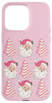 iPhone 15 Pro Max Cute Pink Christmas Tree Cakes & Santa Claus Winter Holiday Case