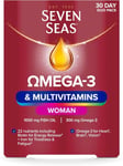 Seven Seas Omega-3 & Multivitamins Woman, With Biotin and Iron, 30-Day Duo Pack