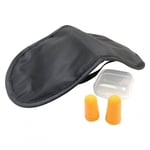 Travel Sleep Mask With 2 Ear Plugs And Case. Black Eyemask For Sleeping Blackout