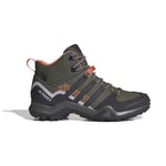 adidas Femme Terrex Swift R2 Mid Gore-TEX Hiking Shoes Chaussures de randonnée, Olive strata/Aurora Black/Amber Tint, 43 1/3 EU