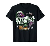 Halloween Witchful Thinking Spooky Witch Hat & Cauldron T-Shirt