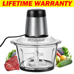 2L Electric Chopper Food Processor Multi Blender Meat Fruit Vegetable Nuts Mixer