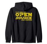 Software Developer In The Realm Of Open Source Code Conquers Zip Hoodie