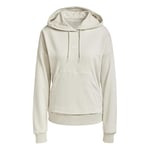 adidas Women's ESSENTIALS SMALL LOGO FRENCH TERRY HOODIE, wonder alumina/white, XXL