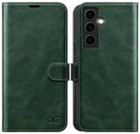 OCASE Coque Samsung Galaxy S24 Plus, Antichoc TPU Housse Samsung S24+ 5G Cuir PU Portefeuille Etui [RFID Blocage] [Fentes pour Cartes] Coque pour Galaxy S24 Plus (6,7 Pouces) - Vert Foncé