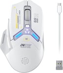 IN9 Souris Gamer sans Fil 10000 DPI Souris Gaming Filaire Programmables, Tri-Mode 2.4 G/USB-C/Bluetooth 5.0 Ergonomique Souris Gaming Rechargeable avec Éclairage RVB Personnalisable