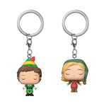 Funko Pop! Keychain: Elf - 2 Pack Buddy & Jovie - Mini-Figurine en Vinyle à Collectionner Porte-clés Fantaisie - Cadeau de Noël - Idée de Cadeau - Produits Officiels - Movies Fans