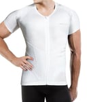 Relaxsan Posture 4070-RP (Blanc S) Tee Shirt Correcteur de Posture Homme, Maintien Dos, Respirant