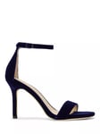 Lauren Ralph Lauren Allie Velvet Heeled Sandals, Navy