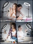 LUXSURE Ring Light with Stand & Phone Holder-Adjustable Tripod for Video, Makeup