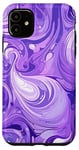 iPhone 11 Swirl Purple Color Illustration Pattern Abstract Art Case