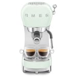 Smeg ECF02PGUK 50s Style Pastel Green Espresso Machine With Pump