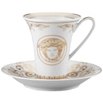 Versace-Medusa Gala Kaffekop med Underkop, 18 cl