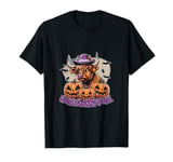 Funny Farm Halloween Shirt Howdy Halloween Yall Bull Pumpkin T-Shirt