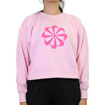 Nike Icon Clash Dry Pt Tp GD Sweatshirt Femme, Pink Foam/Hyper Pink, FR : L (Taille Fabricant : L)