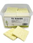 1,5 kg Vita Risbräck - Hvit Sjokoladeplate med Puffet Ris