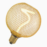 LEDVANCE LED Lampa E27 Filament Spiral Glob Guld 170lm DIM 3,5W/818