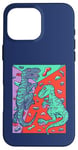 Coque pour iPhone 16 Pro Max T-Rex Rock Climbing Dino Bouldering