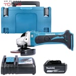 Makita DGA452 18V 115mm Cordless Angle Grinder With 1 x 6.0Ah Battery, Charge...