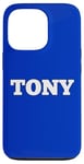 Coque pour iPhone 13 Pro Tony Étiquette personnalisable sur le devant