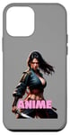 iPhone 12 mini AI Anime, Beautiful Anime Warrior with Katana Case