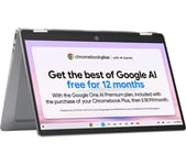 HP x360 14b-cd0500sa 14" 2 in 1 Chromebook - Intel®Core i3, 256 GB UFS, Silver, Silver/Grey