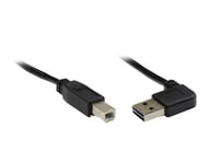 Alcasa Usb 2.0 A/B, 5M, 5 M, Usb A, Usb B, Usb 2.0, Hankjønn/Hankjønn, Sort