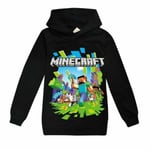 Barn Pojkar Minecraft Hoodie Träningsoverall Set Långärmade Huvtröjor H black hoodie 2-3 years (110cm)