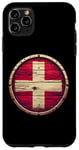 Coque pour iPhone 11 Pro Max Drapeau vintage de la Suisse vieilli Proud Swiss Patriot