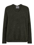 MOS MOSH Mmthora V-Neck Knit Grå