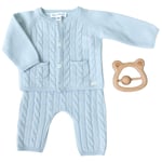 Tartine et Chocolat Ull-Kashmir Stickat Outfit Set Sky Blue | Blå | 9 months