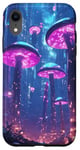 Coque pour iPhone XR Champignons Fantasy Art Cyberpunk Amoureux des champignons