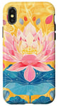 Coque pour iPhone X/XS Jaune Pop Art Imprimé Animal Fleur Lotus Éléments Célestes