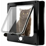 Chatière magnétique 4 voies, facile à installer pour tous les animaux de compagnie, porte coulissante manuelle pour animal domestique sur