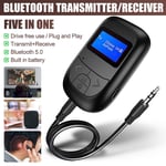 2in1 Bluetooth Transmitter Adapter Audio Receiver for TV Speaker Headphone UK