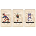 Lot De 3 Mini Cartes Amiibo Monster Hunter Stories 2, Compatible Avec Switch / Switch Lite, Ena, Razewing Ratha, Tsukino